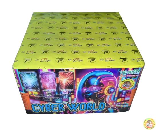 Baterie de artificii 100 focuri calibru 30 mm Cyber World