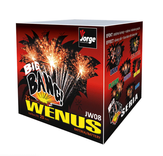 BATERIE DE ARTIFICII 25 FOCURI CALIBRUL 20 MM WENUS PLUTON