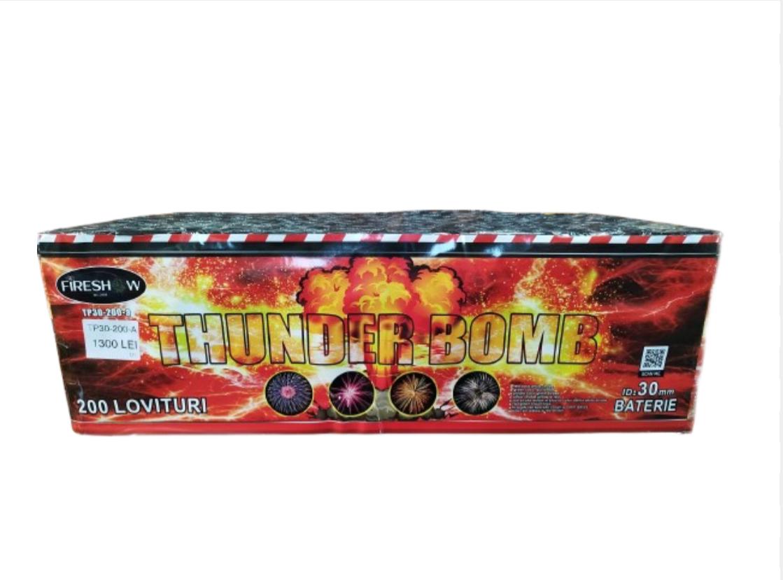 Baterie de artificii Fireshow Tp30-200-A 200 focuri calibru 30 mm Thunder Bomb