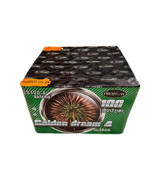 Baterie de artificii 100F Fireshow Golden Dream 4 js100-4