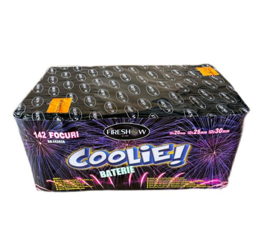 Baterie de artificii Fireshow Coolie 142 focuri calibru mix 20/25/30 mm